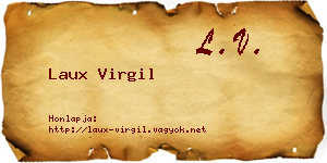 Laux Virgil névjegykártya